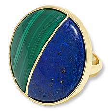 "As Is" Connie Craig Carroll Jewelry Jules Double-Gem Circle Ring