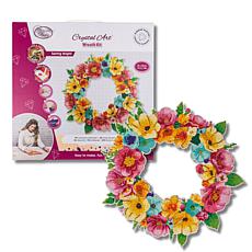 "As Is" Craft Buddy Crystal Art 14.5" Spring Wreath Kit