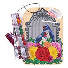 "As Is" Craft Buddy Crystal Art Bird Cage Hanging Wall Decoration