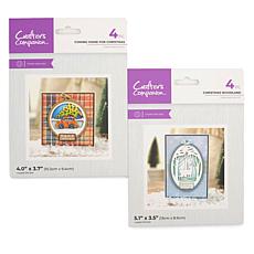 "As Is" Crafter's Companion Create-A-Card Christmas Stamp & Die S/2