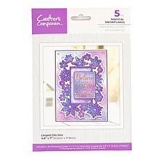 "As Is" Crafter's Companion Magic Snwflkes Stmp Die&3D Emboss Fldr Set