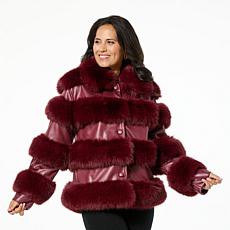 "As Is" Curations x Debbie Denmon Faux Fur Jacket