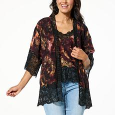 "As Is" Democracy Embroidered Crochet-Trim Topper