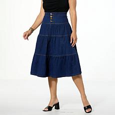 "As Is" DG2 by Diane Gilman Dream Drape Tiered Skirt