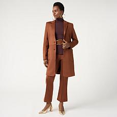 "As Is" DG2 by Diane Gilman Faux Suede Duster Coat