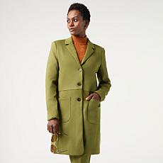 "As Is" DG2 by Diane Gilman Faux Suede Duster Coat