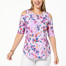 "As Is" DG2 by Diane Gilman From the Vault Cold-Shoulder Swing Top