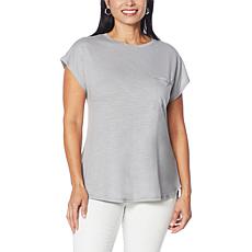 "As Is" DG2 by Diane Gilman Hi-Low Hem Split Side Top