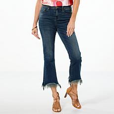 "As Is" DG2 by Diane Gilman New Classic Stretch Denim Fringe Hem Bo...