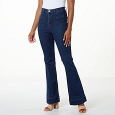 "As Is" DG2 by Diane Gilman New Classic Stretch Denim Pieced Pocket...