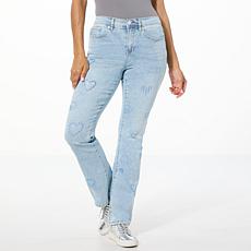 "As Is" DG2 by Diane Gilman New Classic Stretch Denim Valentine Boo...