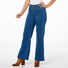 "As Is" DG2 by Diane Gilman New Classic Stretch Pull-On Wide-Leg Jean