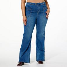 "As Is" DG2 by Diane Gilman New Classic Stretch Utility Pocket Flar...