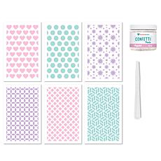 "As Is" Diamond Press Crystal Confetti Paste and 6-Stencil Kit