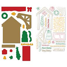 "As Is" Diamond Press Home for the Holidays Stamp and Die Kit