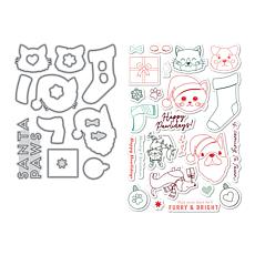 "As Is" Diamond Press Santa Paws Stamp and Die Kit
