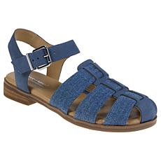 "As Is" easy spirit® Gretty Leather Fisherman Sandal