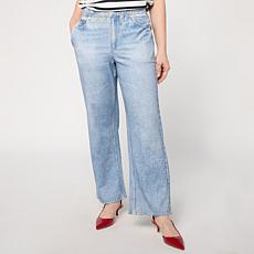 "As Is" ELLE Get the Look Printed Denim Sweat Pants