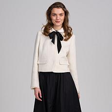 "As Is" Elle Get the Look Sash Bow Tweed Jacket