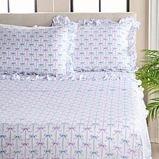 "As Is" Emryn House 300TC 100% Cotton 4-piece Ruffle Sheet Set