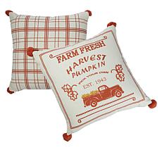 "As Is" Emryn House Set of Two 20" x 20" Harvest Pillows