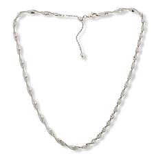 "As Is" Fiorenza Jewelry Twisted Herringbone 16" Chain Necklace