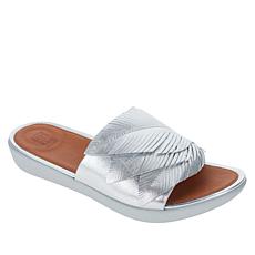 "As Is" FitFlop Sola Feather Leather Slide Sandal