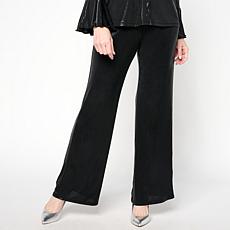 "As Is" G by Giuliana 24K Shine Knit Pull-On Wide Leg Pant