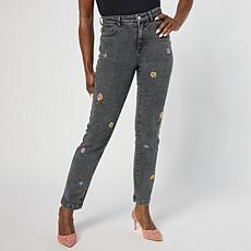 "As Is" G by Giuliana Black Label Embellished Denim Jean