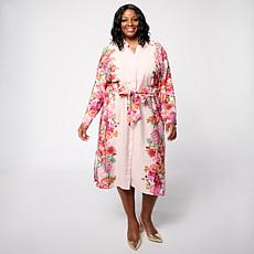 "As Is" G by Giuliana Black Label Printed Woven Shirt Dress