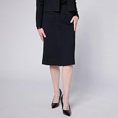 "As Is" G by Giuliana Black Label Roma Knit Skirt with Pockets