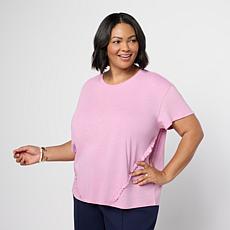 "As Is" G by Giuliana Cotton Slub Knit Tee