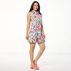 "As Is" G by Giuliana Court to Resort Button Front Sleeveless Dress