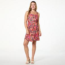 "As Is" G by Giuliana Court to Resort Printed Woven Sleeveless Dress