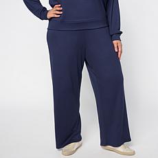 "As Is" G by Giuliana Diamond Knit Wide Leg Crop Pant