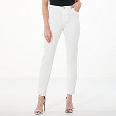 "As Is" G by Giuliana G-Soft Stretch Denim Straight-Leg Jean with F...