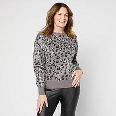 "As Is" G by Giuliana Jacquard Sweater with Sequins