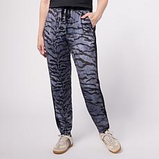 "As Is" G by Giuliana Knit Jogger Tuxedo Stripe