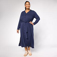 "As Is" G by Giuliana Rib Knit Dress with Self Belt