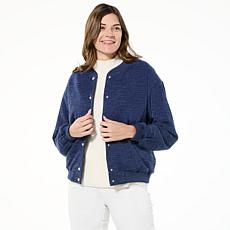 "As Is" G by Giuliana Slub Knit Bomber Jacket