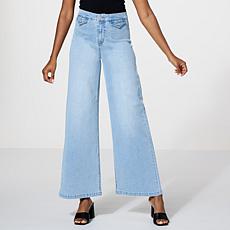 "As Is" G by Giuliana Stretch EcoChic Denim High-Rise Wide-Leg Jean