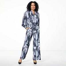 "As Is" GREY by Jhoan Sebastian Grey Crepe Satin Jumpsuit