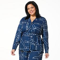 "As Is" GREY by Jhoan Sebastian Grey Logo Print Button-Down Top