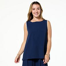 "As Is" GREY by Jhoan Sebastian Grey Stretch Crepe Twill Sleeveless...