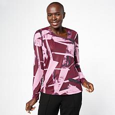 "As Is" Grey by Jhoan Sebastian Stretch Mesh Knit Asymmetric Neckli...