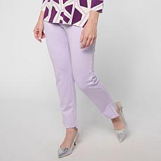 "As Is" Greyby Jhoan Sebastian Double Knit Ankle Pant with Metal Studs