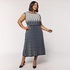 "As Is" Greyby Jhoan Sebastian Ottoman Diamond Pattern Knit Dress