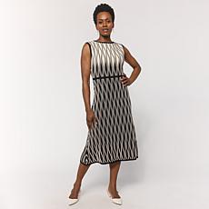 "As Is" Greyby Jhoan Sebastian Ottoman Diamond Pattern Knit Dress