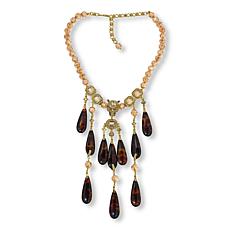 "As Is" Heidi Daus On the Prowl 17" Crystal Dangle Beaded Necklace