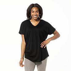 "As Is" HUE Relaxed-Fit V-Neck Dolman Sleeve Tee